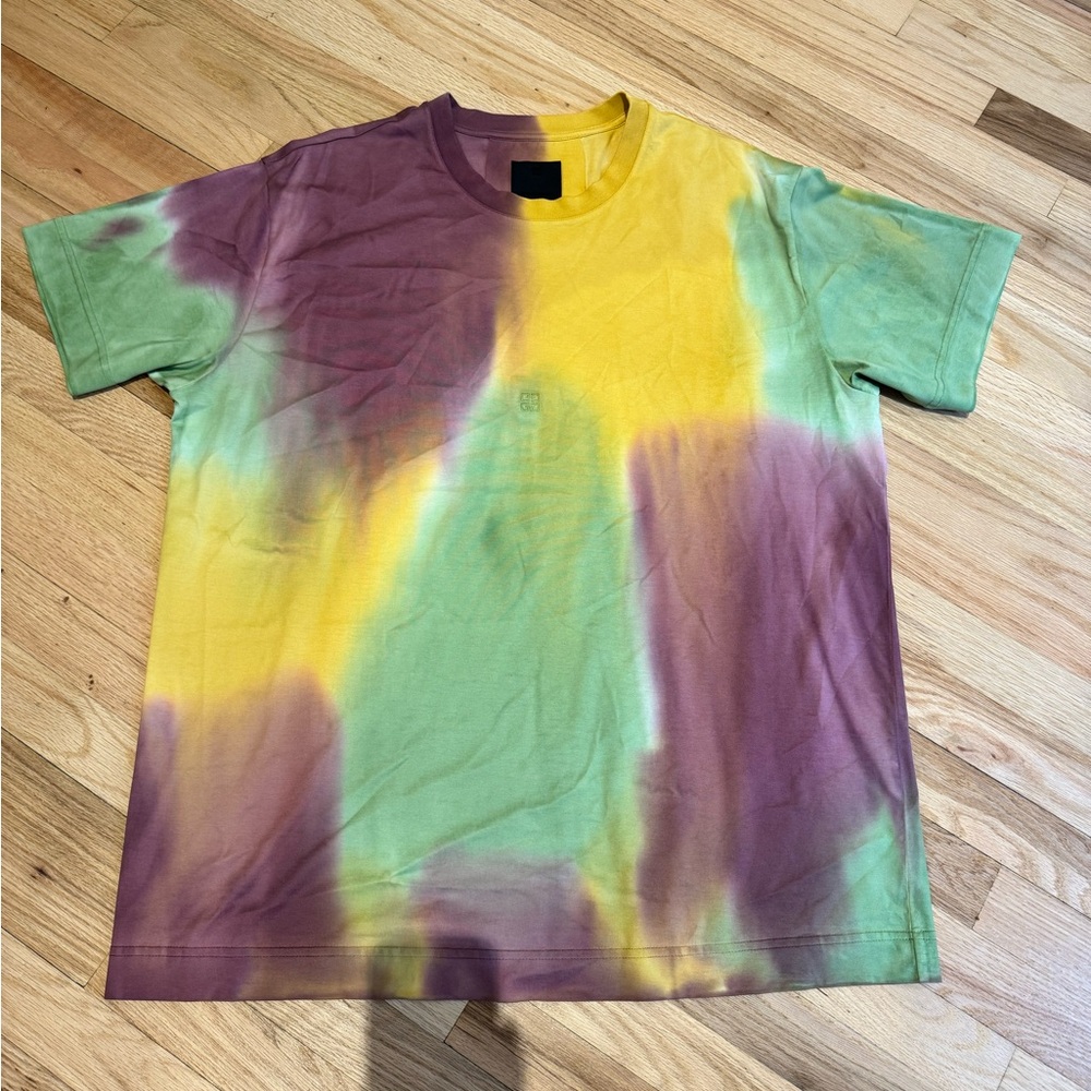GIVENCHY oversized logo-embroidered tie dye tshirt XXL